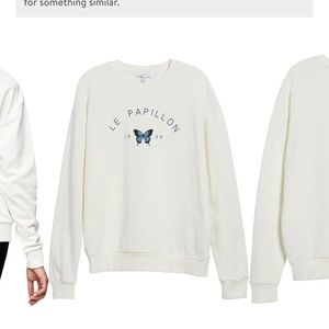 TOPSHOP butterfly crewneck